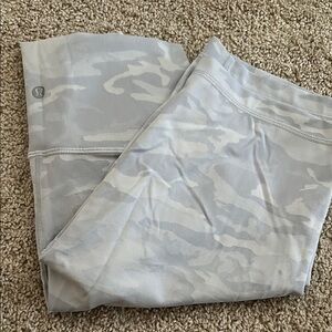 Lululemon Gray Camo Biker Shorts
